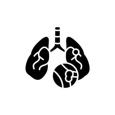 Pulmonary embolism line icon. Isolated vector element. 
