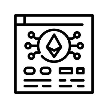 Platform black line icon. Virtual money. Pictogram for web page.