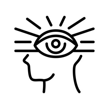 Vision line icon. Self development