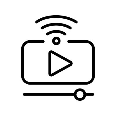 Subscribe movie line icon. Online promotion