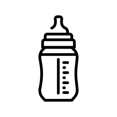 Bottle of breast milk olor line icon. Pictogram for web page.