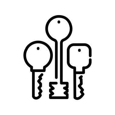 Keys olor line icon. Pictogram for web page.