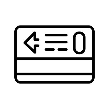Key card olor line icon. Pictogram for web page.