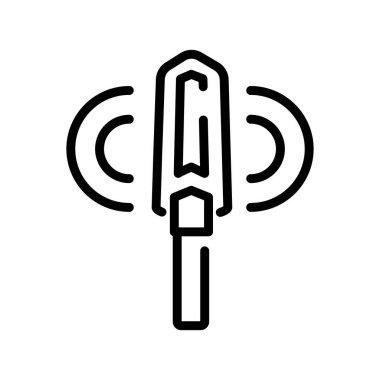Metal detector olor line icon. Pictogram for web page.