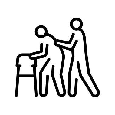Rehabilitation sign olor line icon. Physiotherapy. Pictogram for web page.