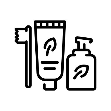 Eco hygiene products olor line icon. Pictogram for web page.