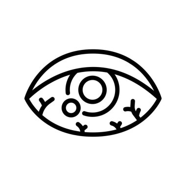 Dry Eye olor line icon. Pictogram for web page.
