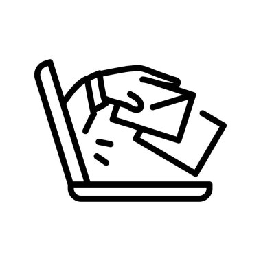 Cybercrime olor line icon. Pictogram for web page.