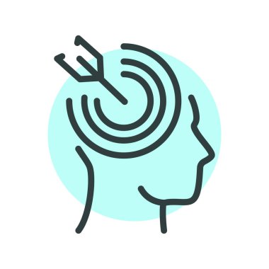 Goals line icon. Self development