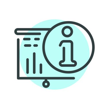 Information line icon. Self development