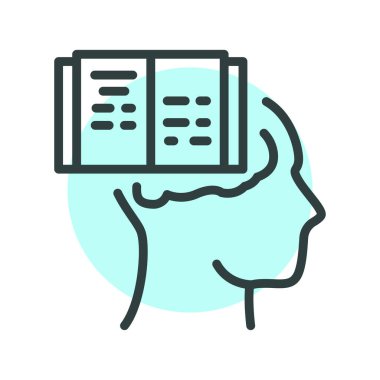 Knowledge line icon. Self development