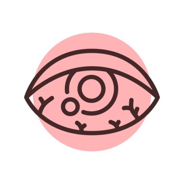 Dry Eye olor line icon. Pictogram for web page.