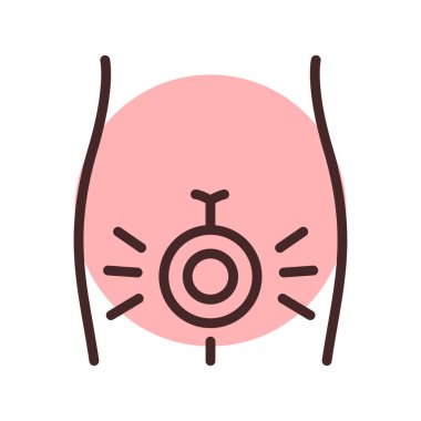 Hemorrhoid olor line icon. Pictogram for web page.