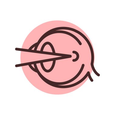 Myopia olor line icon. Pictogram for web page.