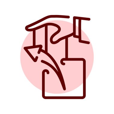 Link manipulation olor line icon. Pictogram for web page.