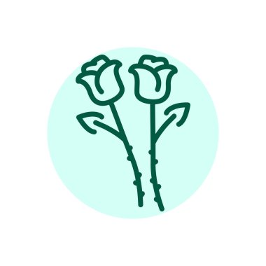 Rose olor line icon. Pictogram for web page.