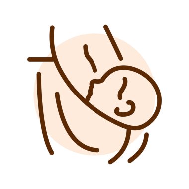 Breastfeeding olor line icon. Pictogram for web page.