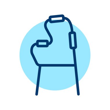 Crutch sign olor line icon. Physiotherapy. Pictogram for web page.