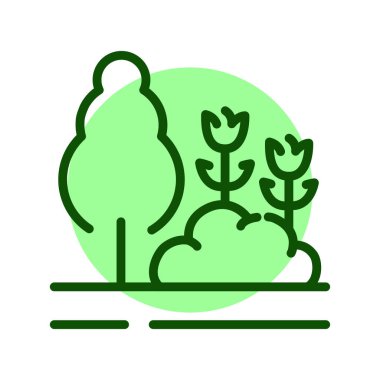 Decoration garden color line icon. Garden service. 
