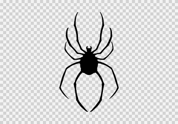 거미줄에 매달린 스파이더 사이트 Png 텍스처 할로윈 텍스트를 포스터를 템플릿 — 스톡 벡터