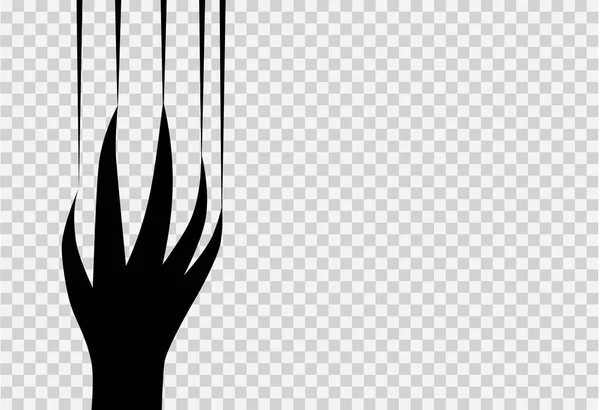 Monster Hand Repa Png Eller Transparent Bakgrund Halloween Part Struktur — Stock vektor