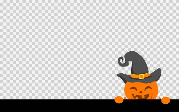 Happy Halloween Text Úsměvem Dýně Tvář Oblečení Čarodějnice Izolované Png — Stockový vektor
