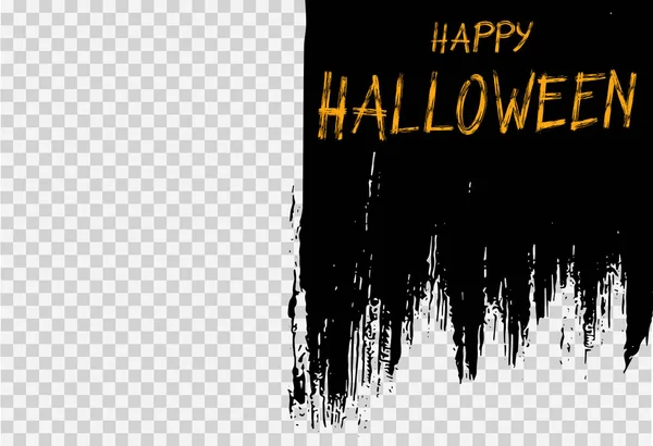Feliz Halloween Fuente Cepillo Estilo Escritura Mano Aislar Png Fondo — Vector de stock