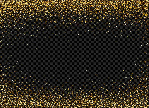 Particelle Glitter Oro Isolate Fondo Png Trasparente Con Neve Scintillante — Vettoriale Stock