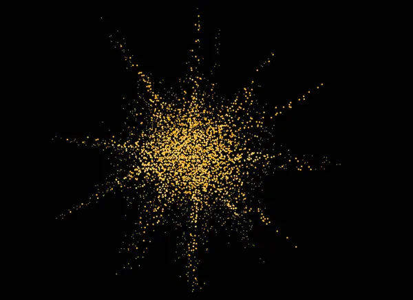 Взрывной Порошок Золото Блестящие Частицы Изолированы Png Прозрачный Фон Графические — стоковый вектор