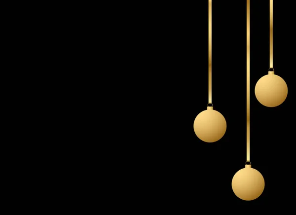 Gouden Glitter Deeltjes Kerstballen Opknoping Van Boven Geïsoleerd Png Transparante — Stockvector