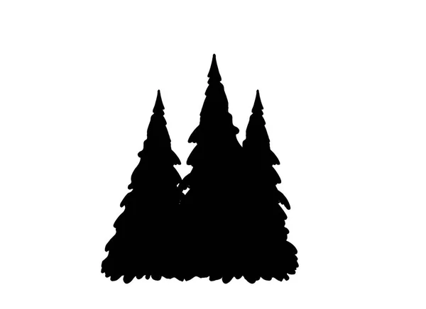 Arbre Noël Sur Paysages Enneigés Isoler Sur Fond Png Transparent — Image vectorielle