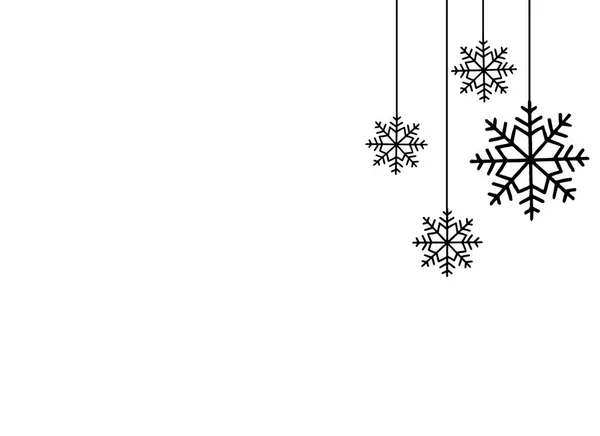 Christmas Balls Snowflakes Hanging Top Isolated Png Transparent Background Graphic — Stock Vector