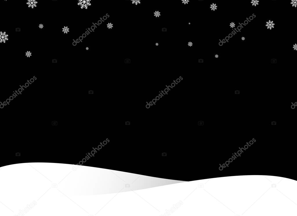 Christmas bokeh falling snow with snowy landscapes isolate on png or transparent  background with sparkling  snowflake, star light  for New Year, Birthdays, Special event, luxury card,  vector 