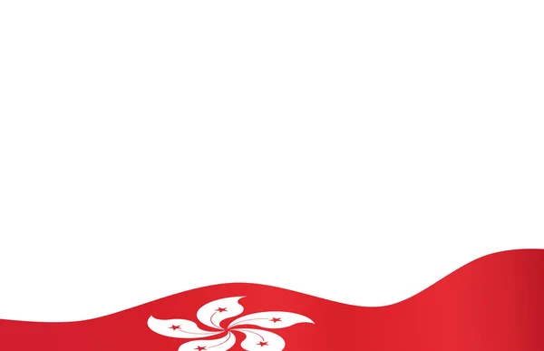 Waving Hong Kong Flag Isolated Png Transparent Background Symbol Hong — стоковый вектор