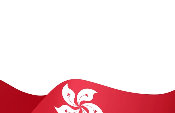 Waving Hong Kong Flag Isolated Png Transparent Background Symbol Hong — Stock Vector