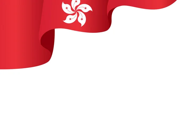 Corner Waving Hong Kong Flag Isolated Png Transparent Background Symbol — Stock Vector