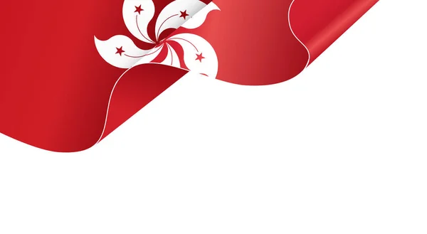 Corner Waving Hong Kong Flag Isolated Png Transparent Background Symbol — Vector de stock