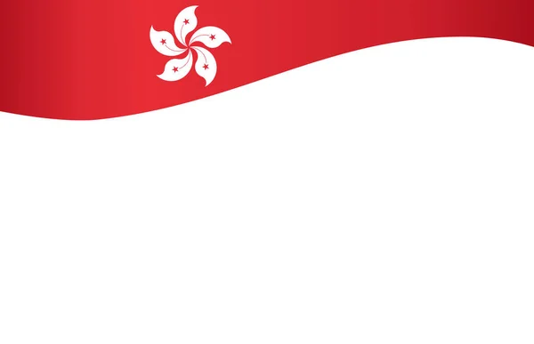 Esquina Ondeando Bandera Hong Kong Aislado Png Fondo Transparente Símbolo — Vector de stock