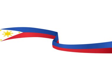 Long waving Philippines flag isolated  on png or transparent background,Symbol of Philippines ,template for banner,card,advertising ,promote,and business matching country poster, vector illustration