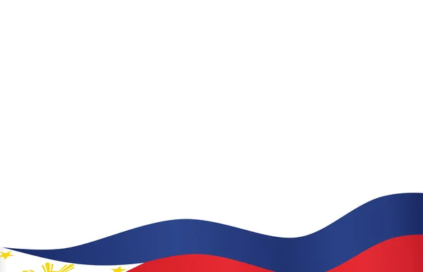 Waving Philippines Flag Isolated Png Transparent Background Symbol Philippines Template — 图库矢量图片