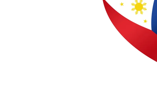 Esquina Ondeando Bandera Filipinas Aislado Png Fondo Transparente Símbolo Filipinas — Vector de stock