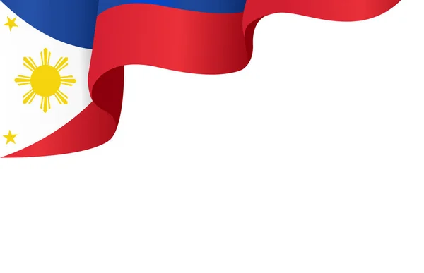 Corner Waving Philippines Flag Isolated Png Transparent Background Symbol Philippines — Stock vektor