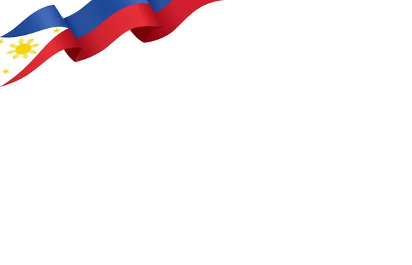 Corner Waving Philippines Flag Isolated Png Transparent Background Symbol Philippines — Stockvektor