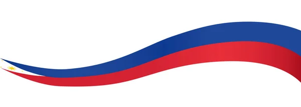 Long Waving Philippines Flag Isolated Png Transparent Background Symbol Philippines — стоковий вектор
