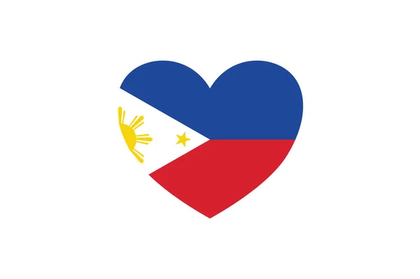 Philippines Flag Heart Shape Isolated Png Transparent Background Symbols Philippines — Archivo Imágenes Vectoriales