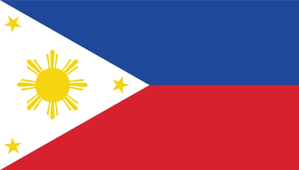 Philippines Flag Standard Shape Color Symbols Philippines Template Banner Card — Image vectorielle