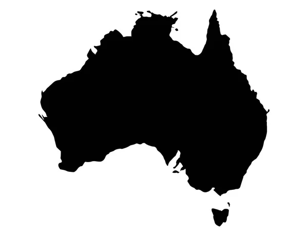 澳大利亚地图 孤立在平面或透明的背景上 澳大利亚符号 杂志和商业匹配的国家海报模板 矢量插图 — 图库矢量图片