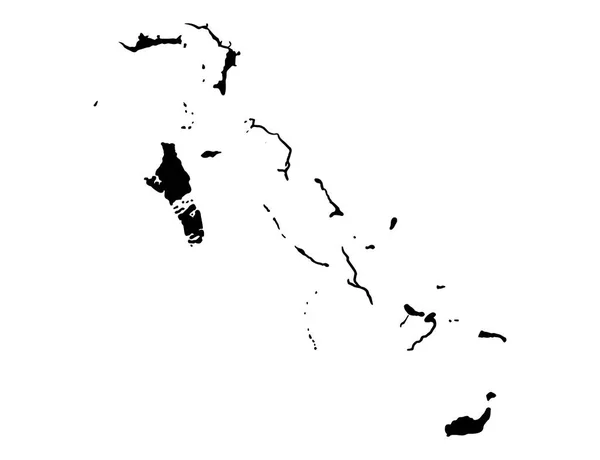 Carte Des Bahamas Isolée Sur Fond Png Transparent Symbole Des — Image vectorielle