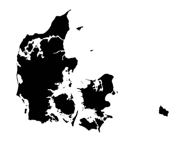 Dánsko Mapa Izolované Png Nebo Transparentní Pozadí Symbol Dánska Šablona — Stockový vektor