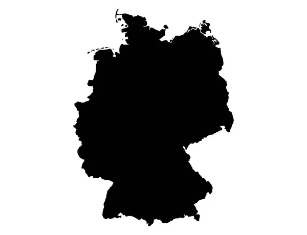 德国地图 孤立在平面或透明的背景上 德国符号 杂志和商业匹配的国家海报模板 矢量插图 — 图库矢量图片